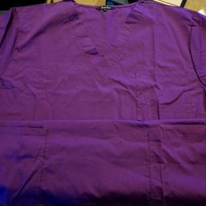 Just Love Women's Purple Scrub Top